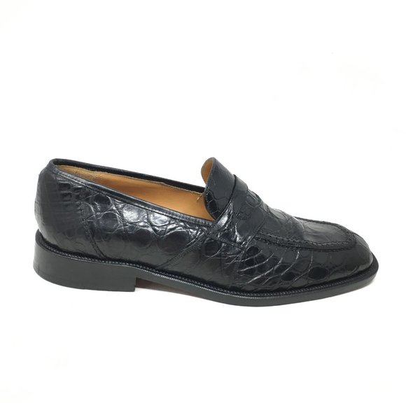 Brass Boot Loafers Shoes Size 8.5 Full Crocodile main image 10